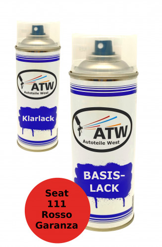Autolack für Seat 111 Rosso Garanza+400ml Klarlack Set